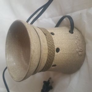 Scentsy wax burner beige rustic look